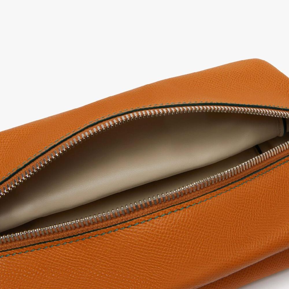 Valextra Borsa Origami Mini da Uomo in Pelle Marrone | Valextra Saldi Di Fabbrica