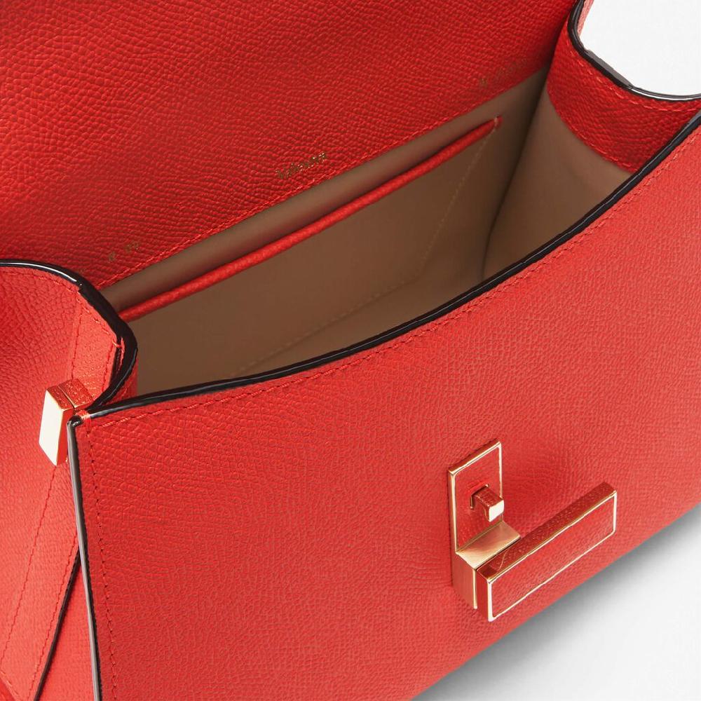 Valextra Borsa a mano Mini in Pelle Rossa Papavero | Valextra Iside In Saldo