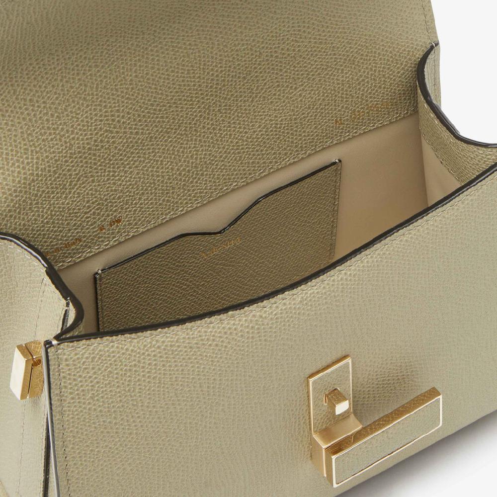 Valextra Borsetta a mano da Donna in Pelle rigida Verde tundra | Valextra Iside Nuova