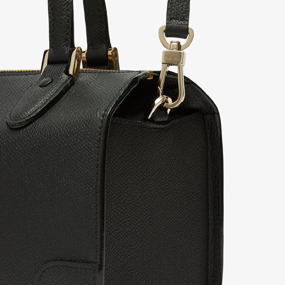 Valextra Borsa bauletto Mini elegante in Pelle Nera | Valextra Babila 2025