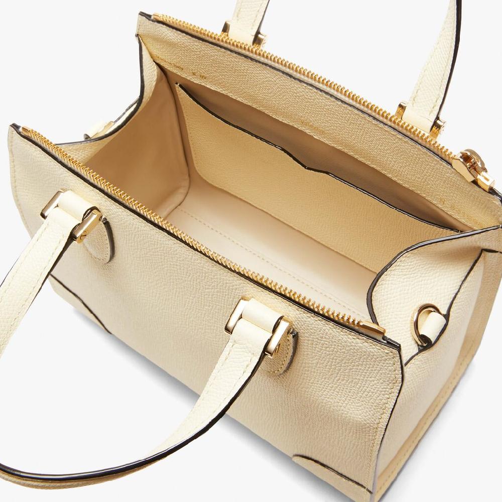 Valextra Borsa bauletto compatta in Pelle Bianca | Valextra Babila Italy