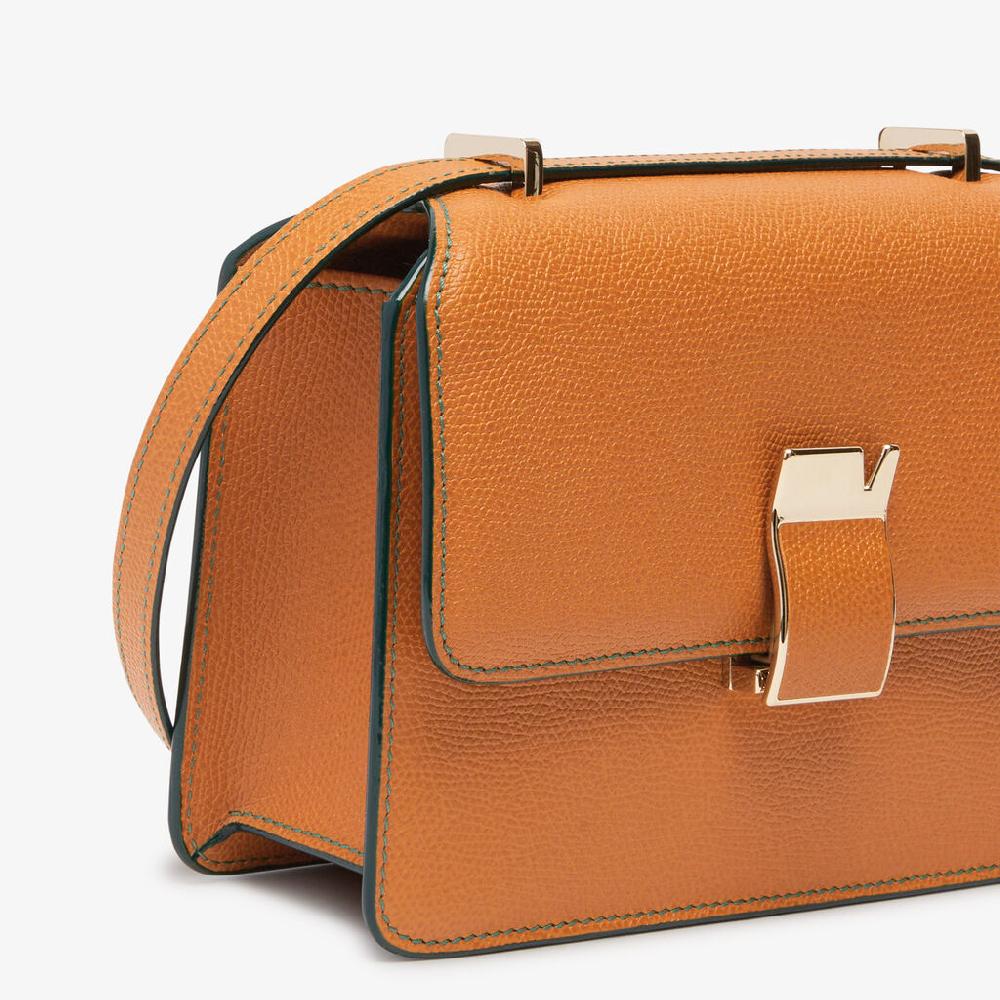 Valextra Borsetta a spalla Mini in Pelle Marrone | Valextra NoLo 2025