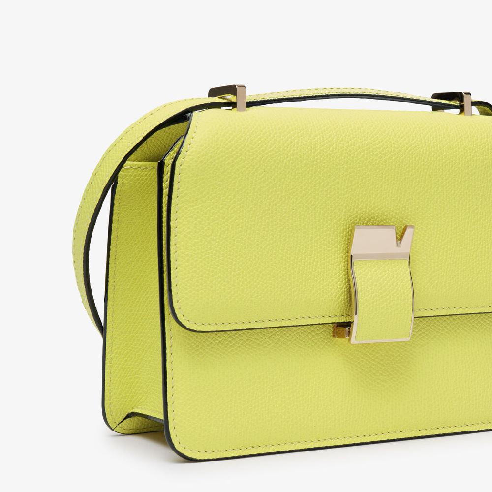 Valextra Borsa a tracolla da Donna in Pelle Gialla di Lusso | Valextra In Linea