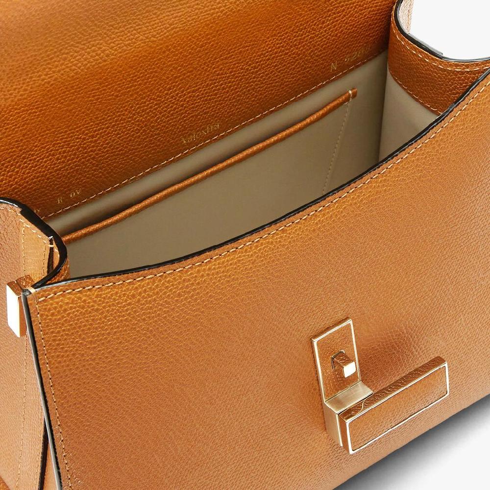 Valextra Valextra Iside: Borsa a mano Mini in Pelle Marrone Vendita