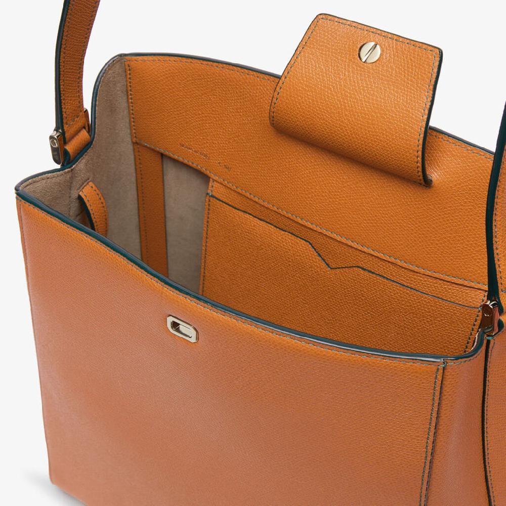 Valextra Borsa a spalla da Donna in Pelle Marrone | Valextra Brera Pezzi Unici
