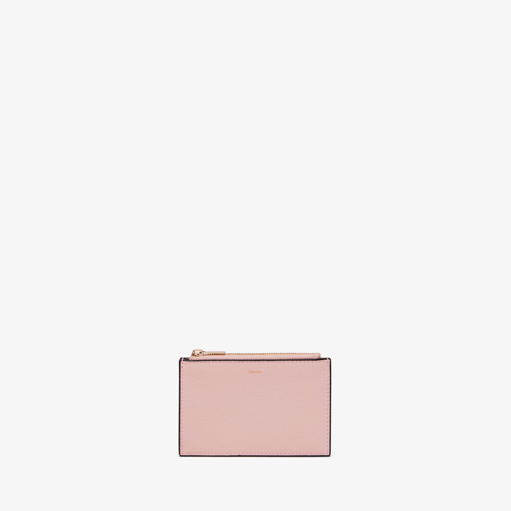 Valextra Portamonete compatto da Donna in Pelle Rosa | Valextra Acquista Ora