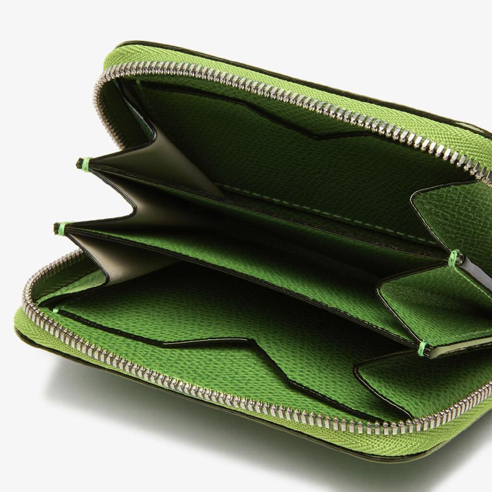 Valextra Portacarte da Donna in Pelle Verde | Valextra Zip Around Fino Al -60%