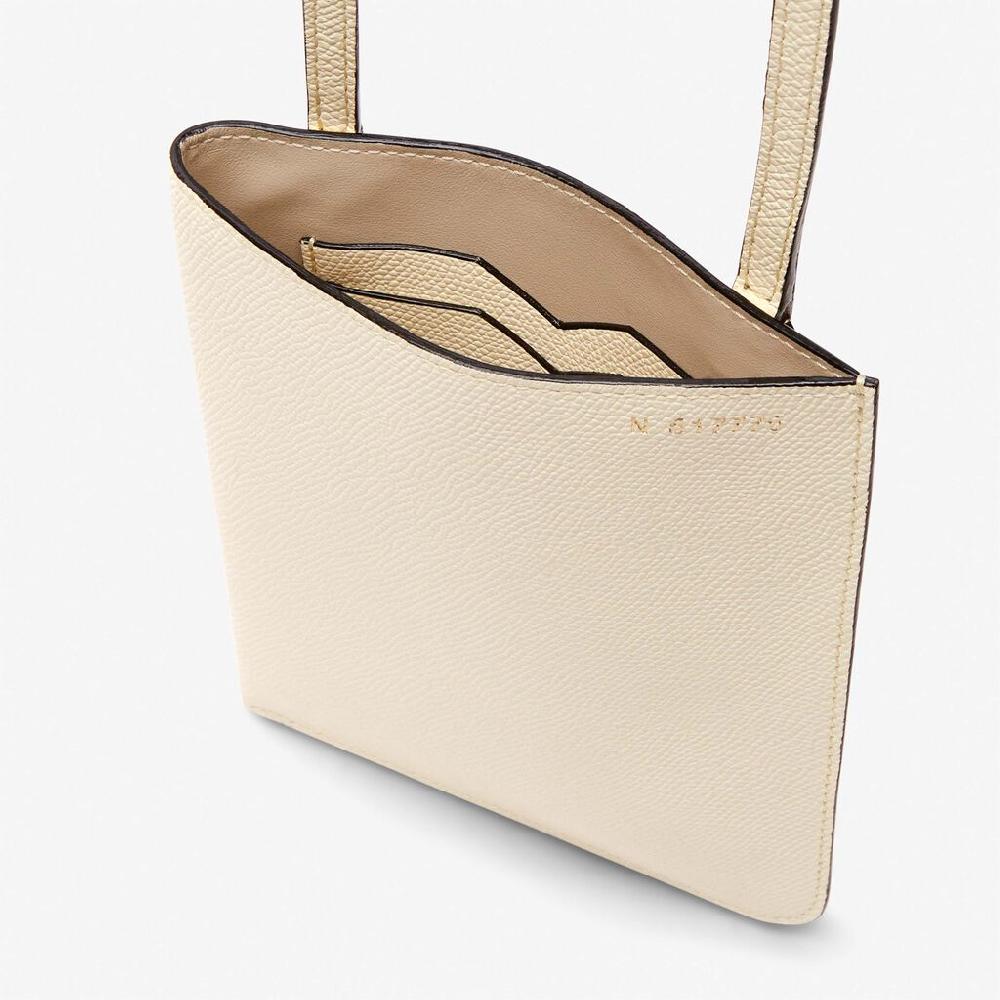 Valextra Borsa a tracolla sottile in Pelle Bianca | Valextra Soft Affare Del Giorno