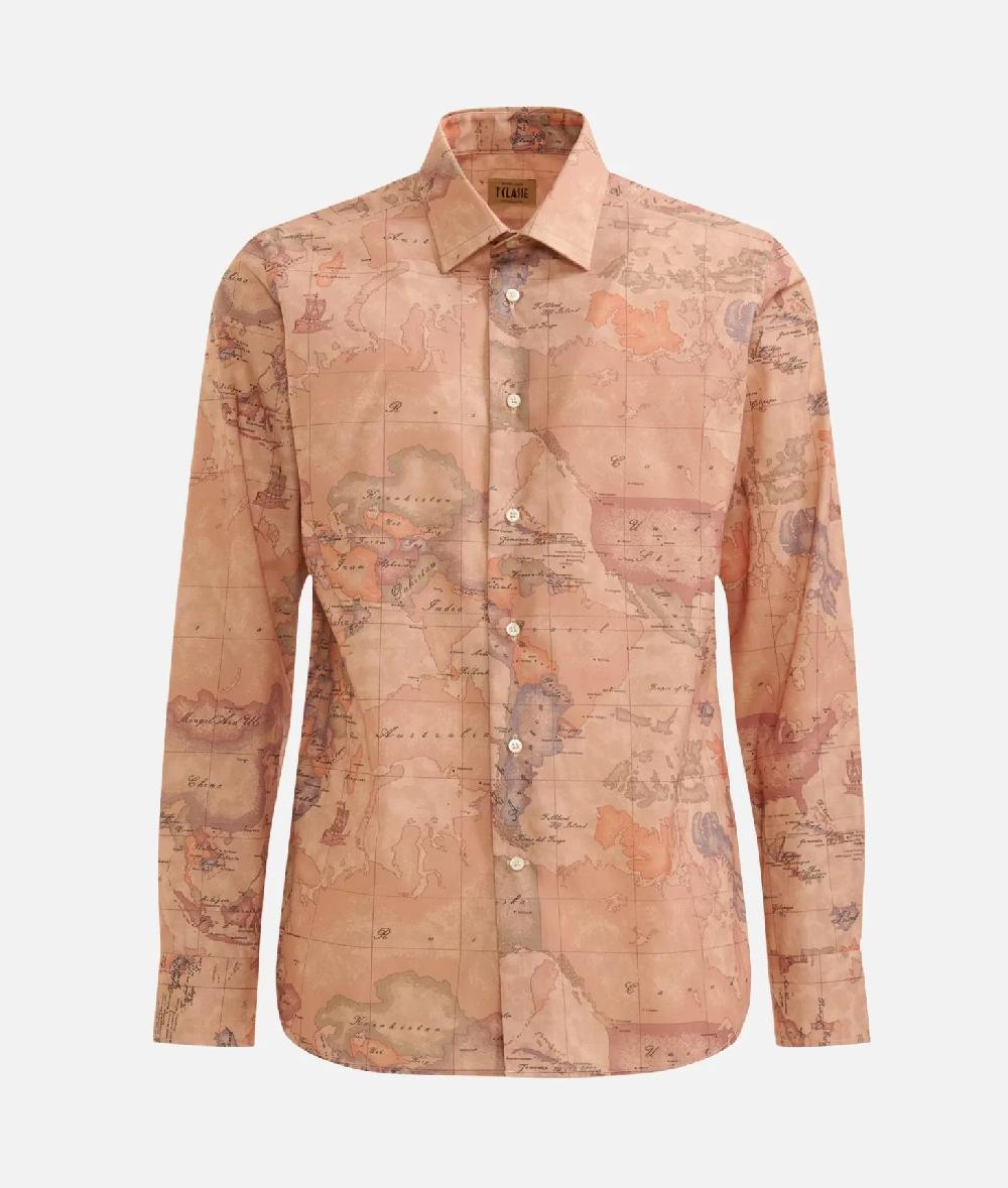 Alviero martini 1a classe Camicia slim con stampa Geo Classic Promozione Limitata