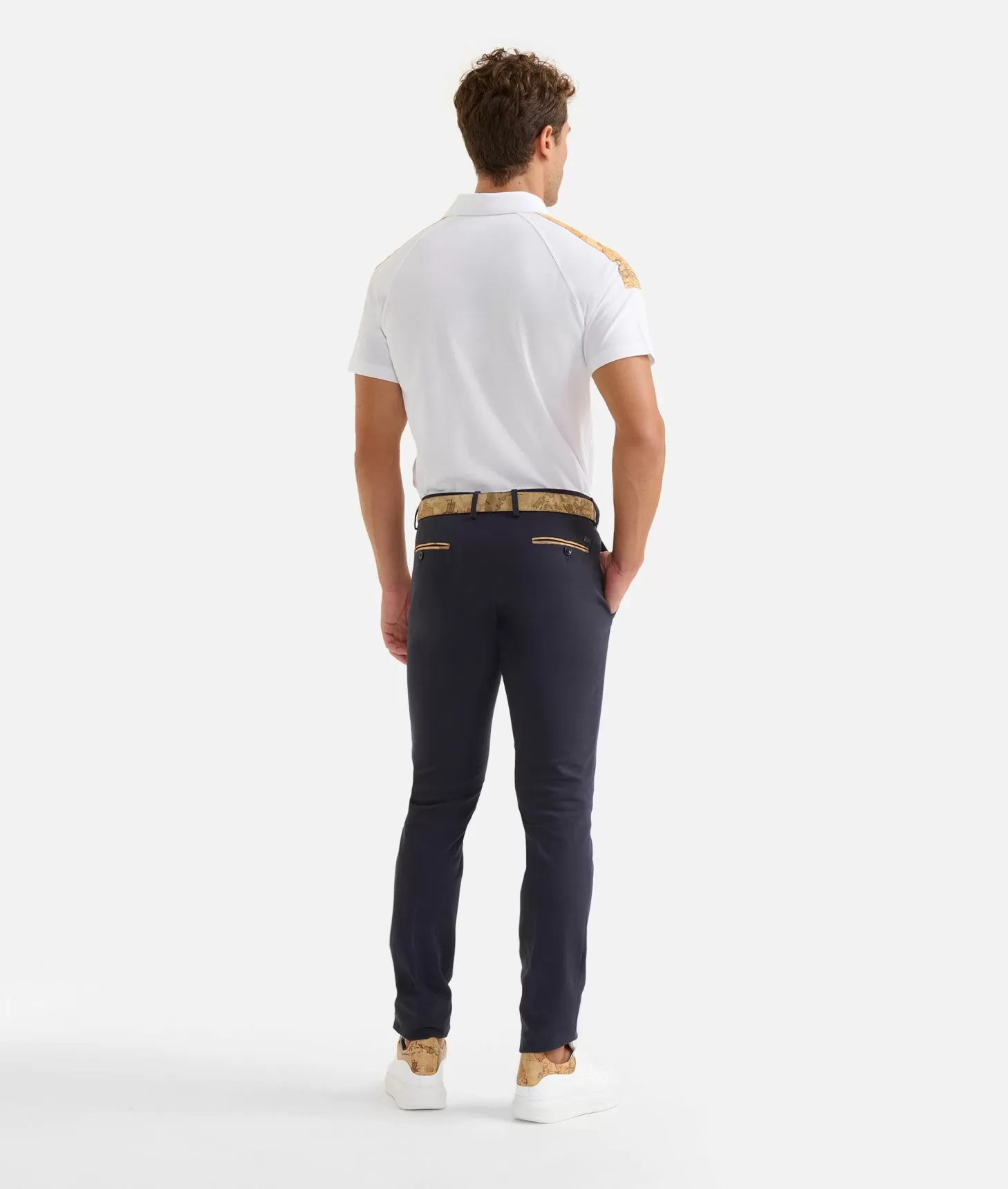 Alviero martini 1a classe Pantaloni super slim in cotone stretch Blu Navy Offerta