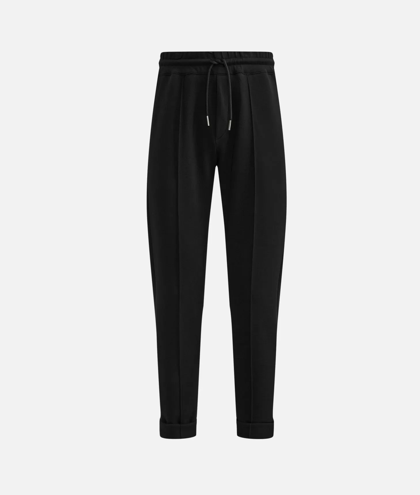 Alviero martini 1a classe Pantaloni con coulisse in cotone piquet Neri Outlet