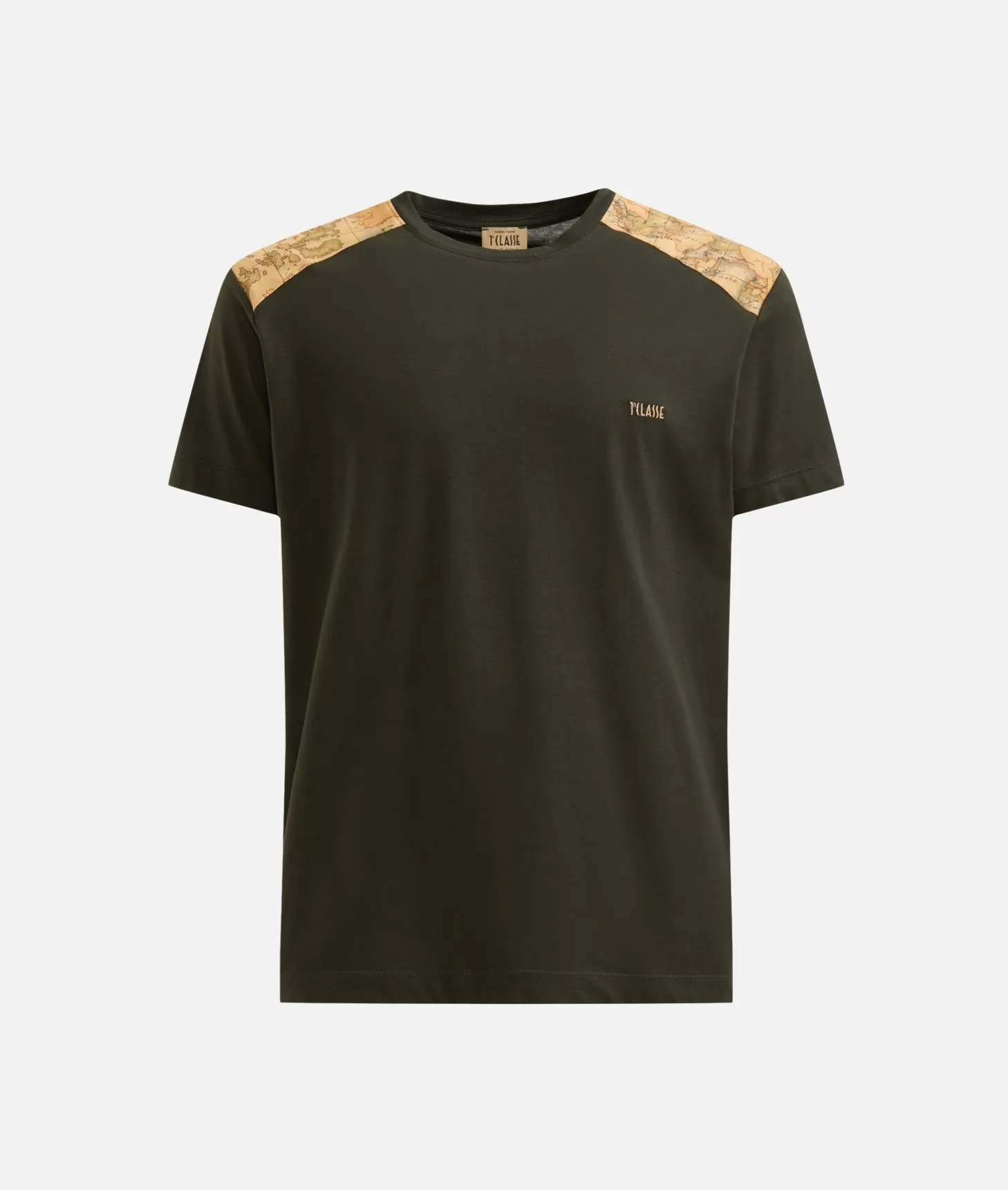 Alviero martini 1a classe T-shirt in cotone con dettagli spalle Verde Militare I Più Venduti