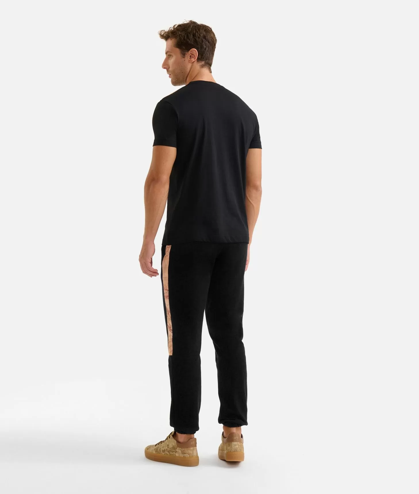 Alviero martini 1a classe T-shirt in cotone con dettagli spalle Nera In Saldo