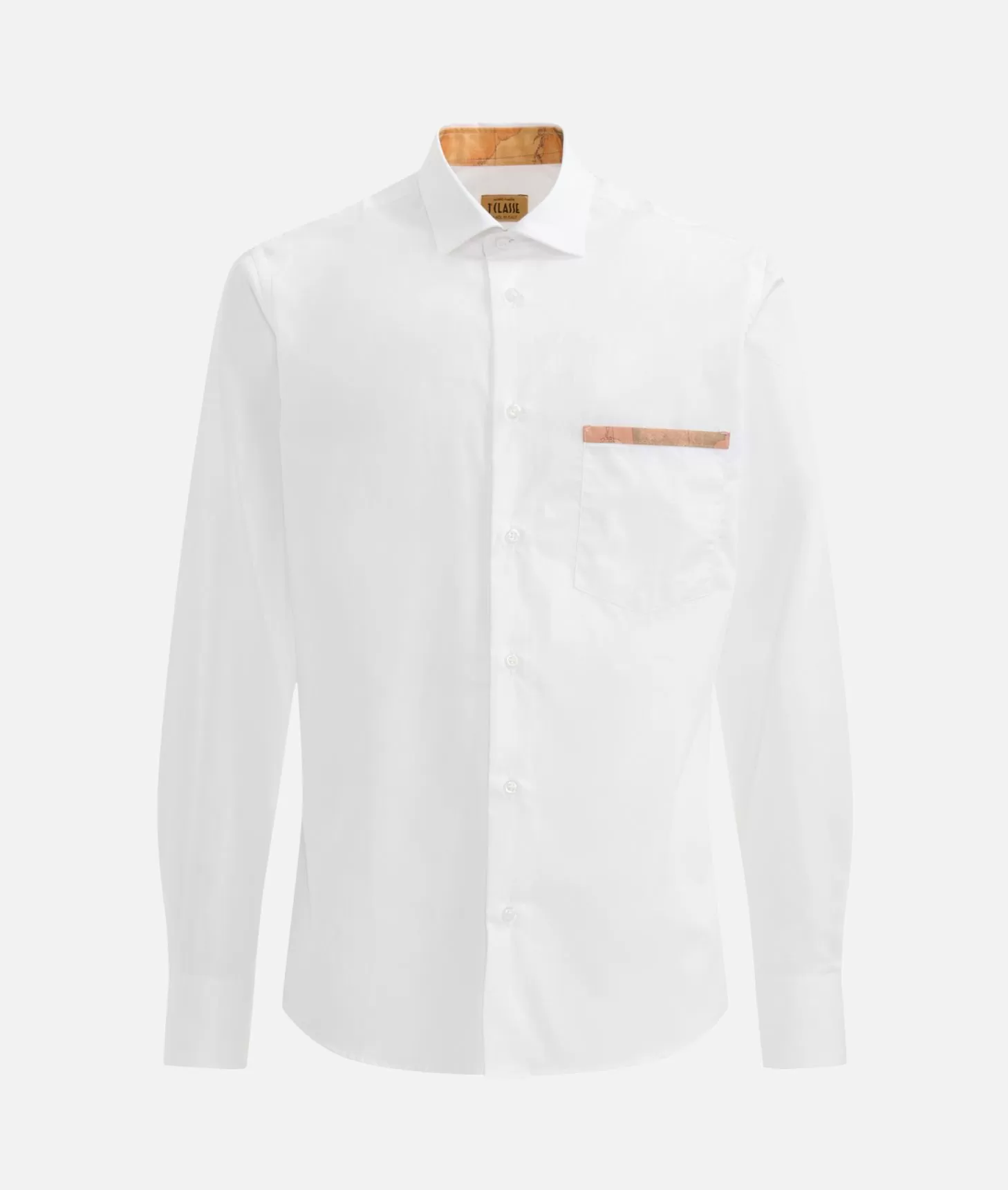 Alviero martini 1a classe Camicia slim in cotone con dettaglio tasca Bianca Moda