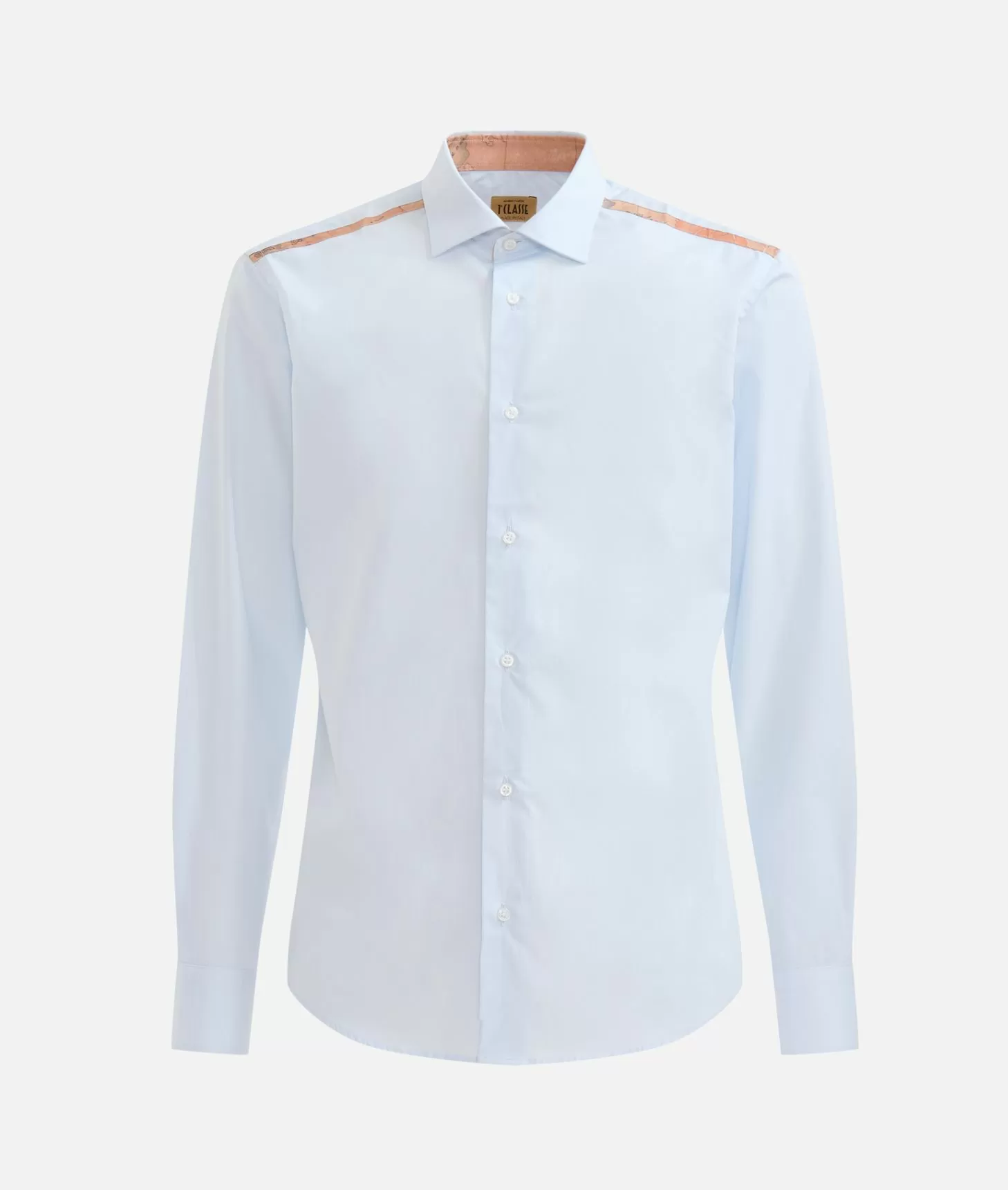 Alviero martini 1a classe Camicia slim in cotone con dettaglio spalle Azzurro Polvere Italia