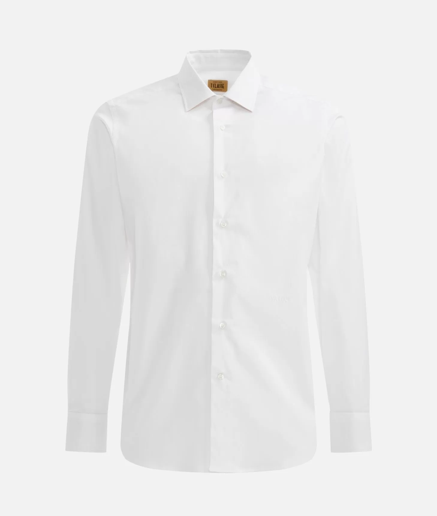 Alviero martini 1a classe Camicia slim in cotone stretch con toppe Geo Classic Bianca 2025
