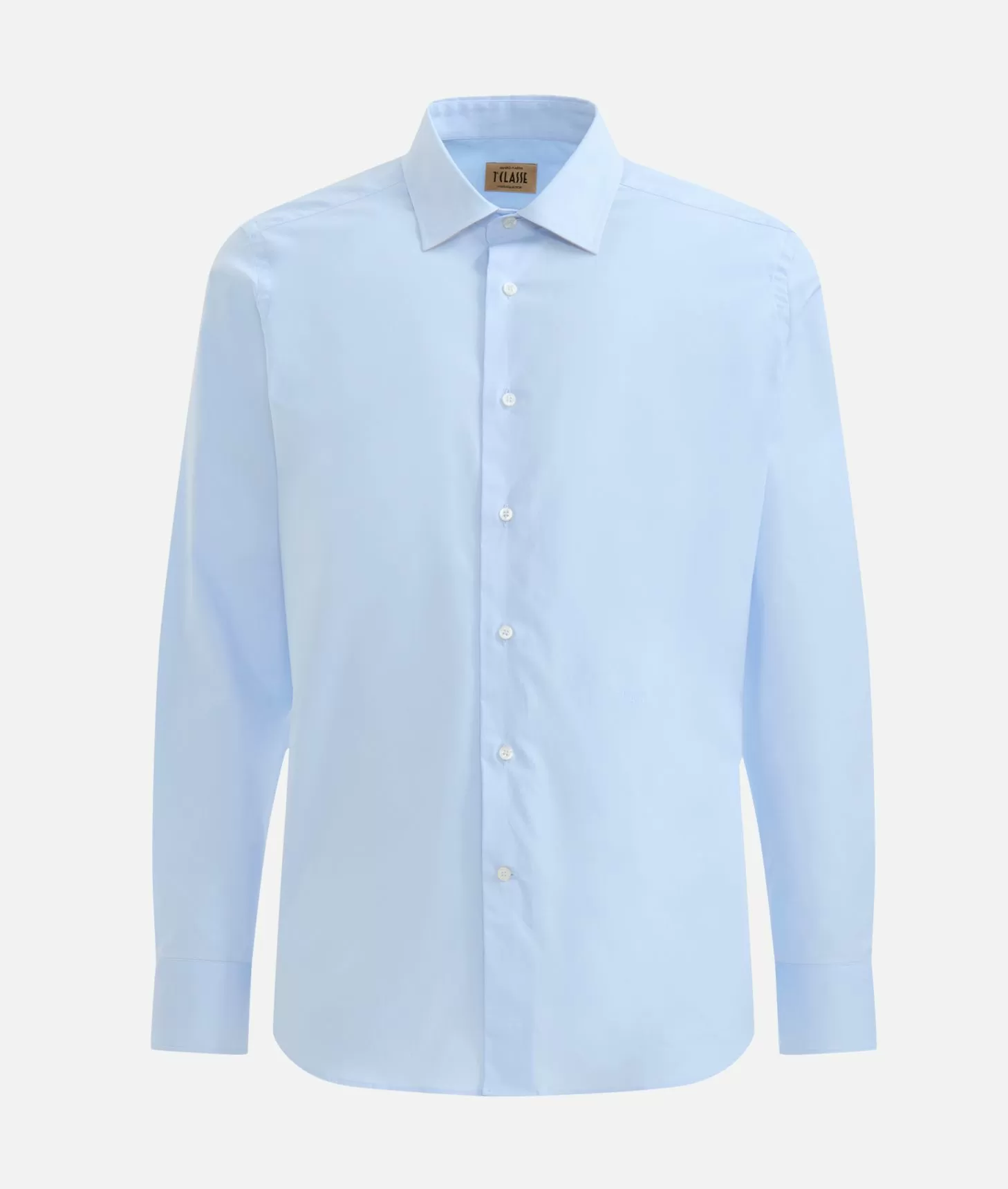 Alviero martini 1a classe Camicia slim in cotone stretch con toppe Geo Classic Azzurra In Linea