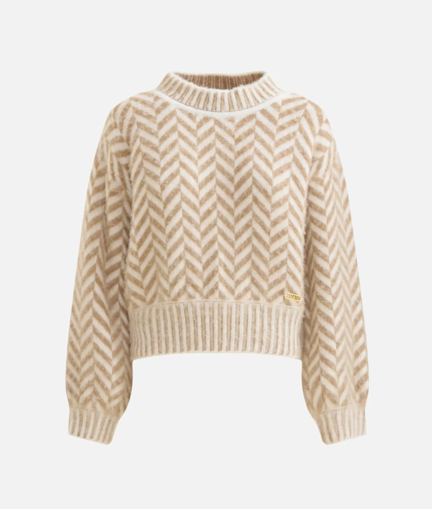 Alviero martini 1a classe Maglia in filato di lana e viscosa con motivo spinato Cammello Economico