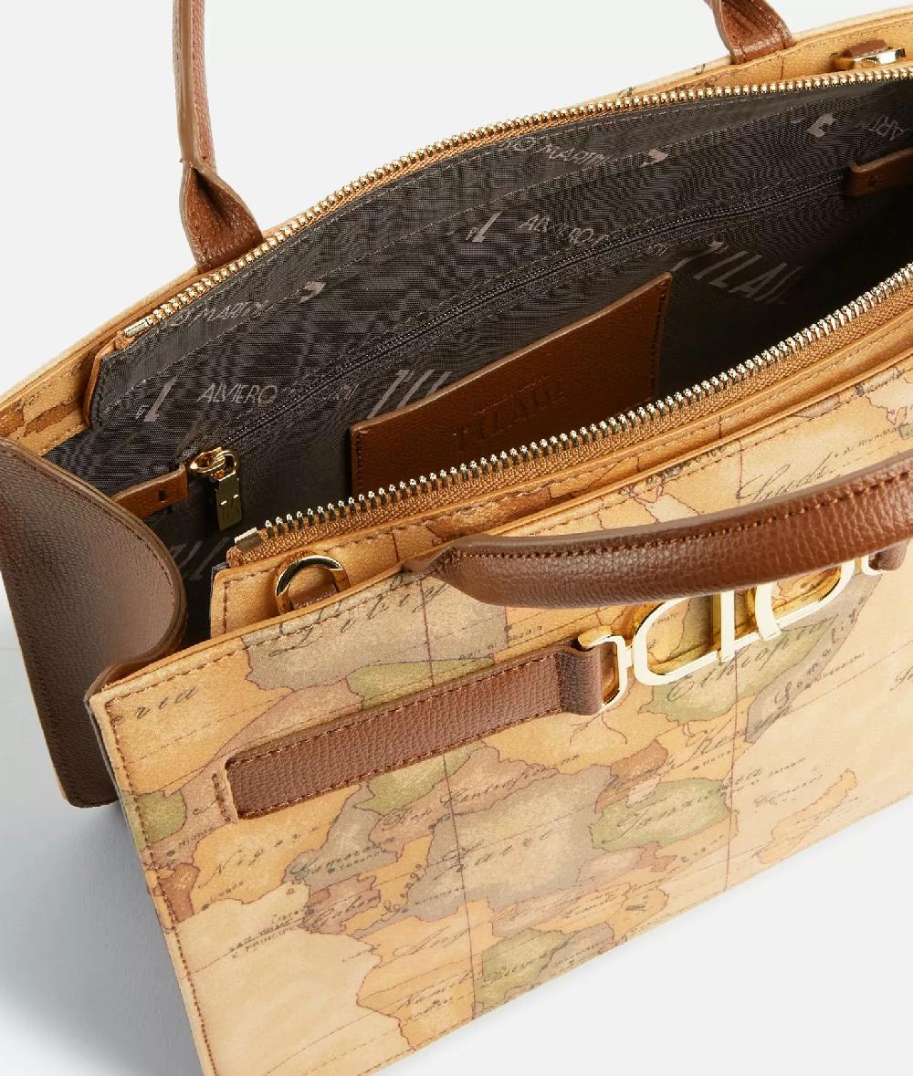 Alviero martini 1a classe 3D Geo borsa a mano con tracolla Castagna Shopping online
