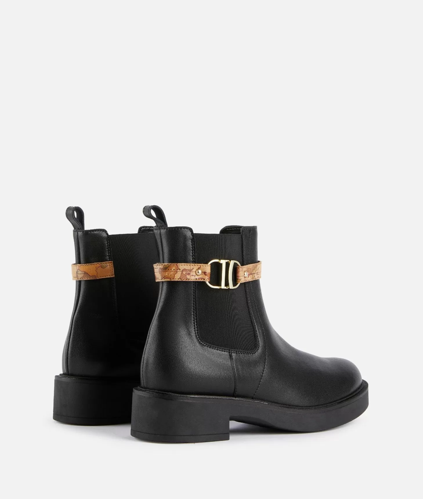 Alviero martini 1a classe Stivaletti beatles in pelle liscia con cinturino Geo Classic Neri Hotsell