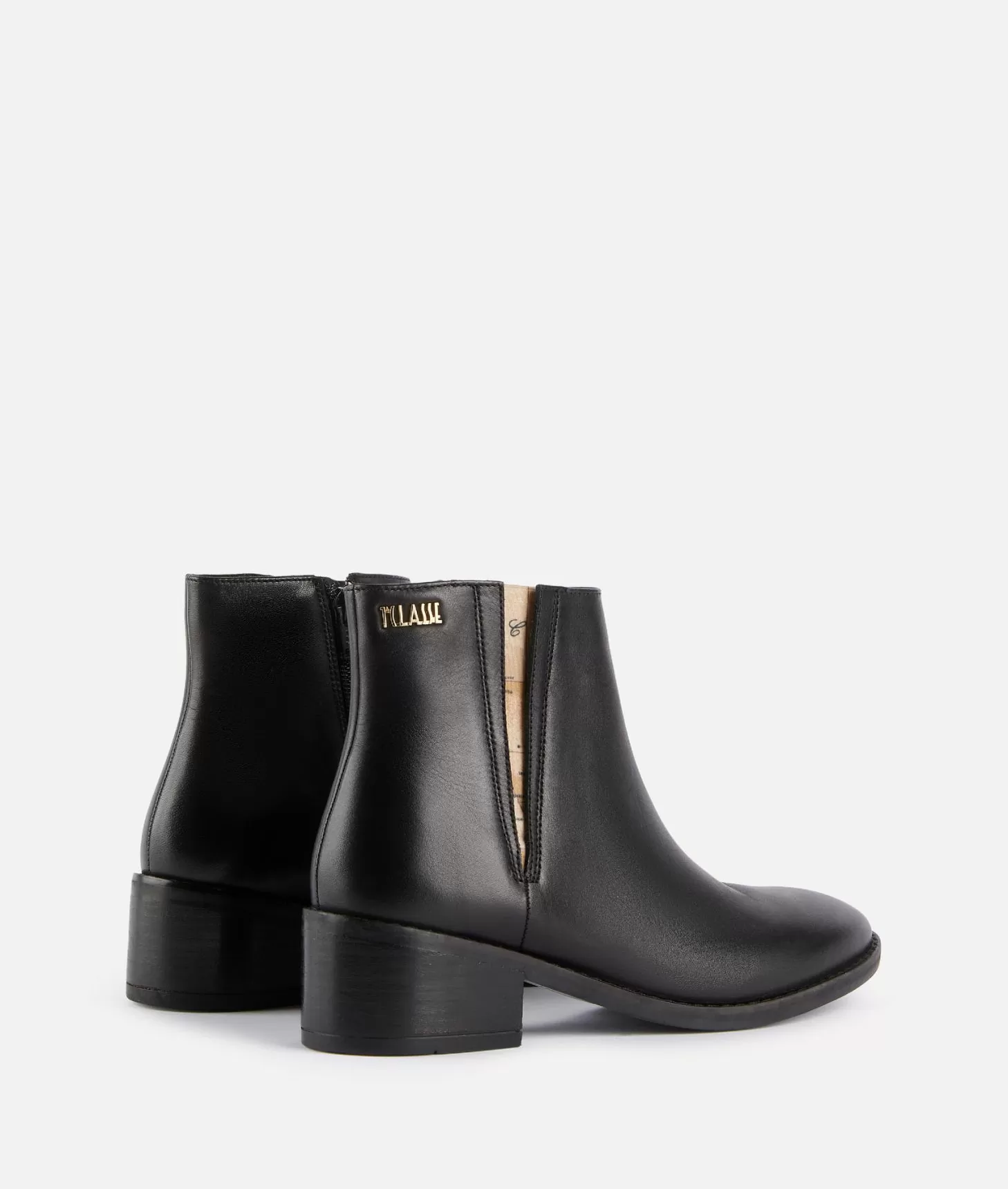 Alviero martini 1a classe Tronchetti in pelle liscia con logo 1ᴬ Classe Neri Vendita Calda
