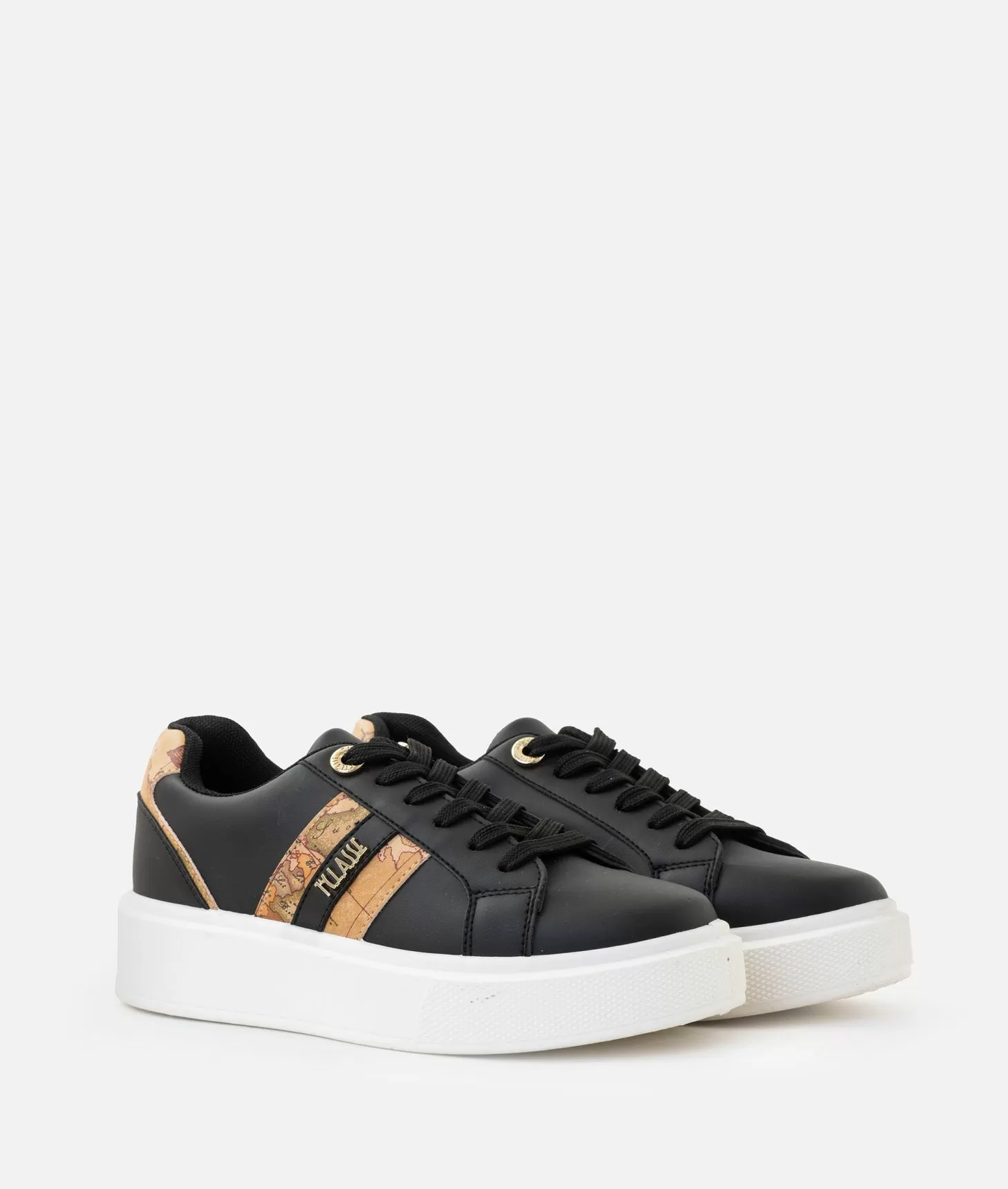Alviero martini 1a classe Sneakers in eco nappa con logo e bande Geo Classic Nere 2025