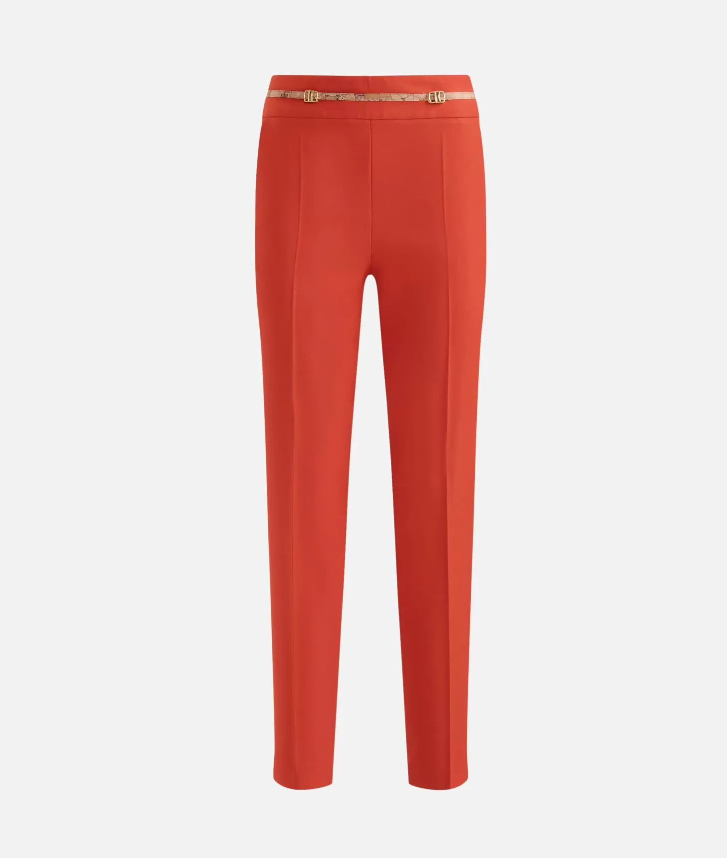 Alviero martini 1a classe Pantaloni in cavallery con fibbiette 1C Mattone Spedizione Gratuita