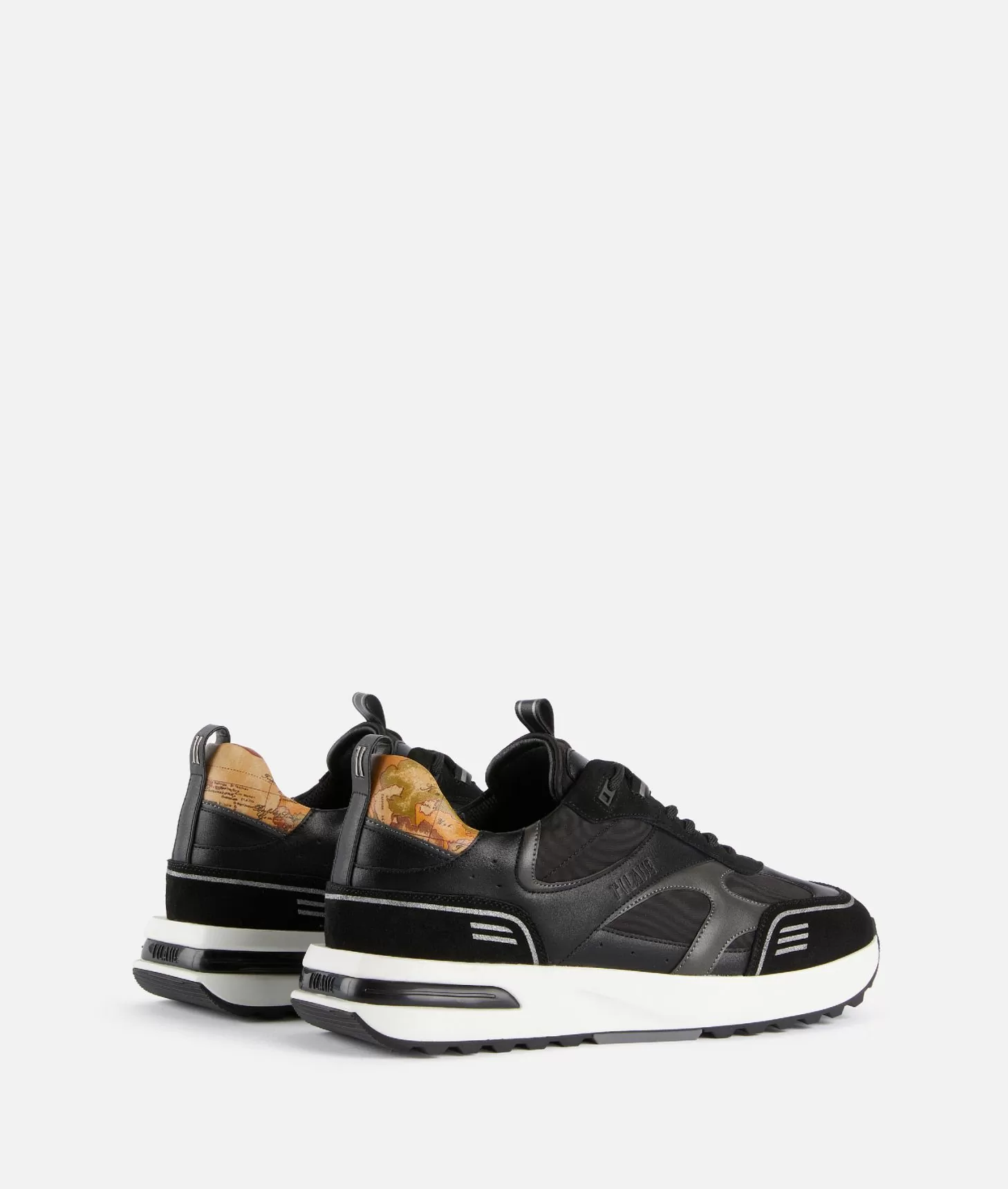 Alviero martini 1a classe Geo Road Abu Dhabi sneakers in nylon ed eco nappa Nere Sottocosto
