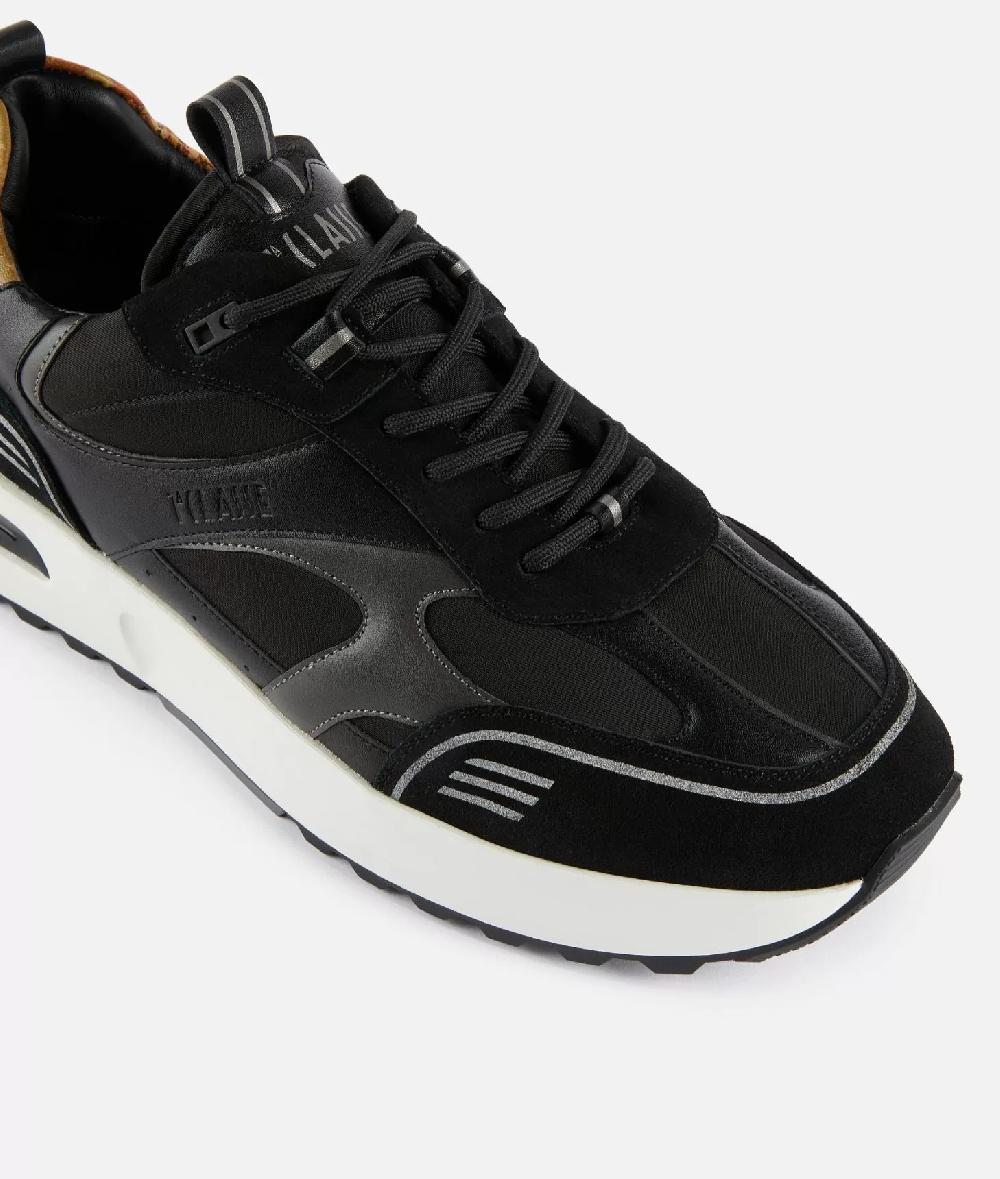 Alviero martini 1a classe Geo Road Abu Dhabi sneakers in nylon ed eco nappa Nere Sottocosto