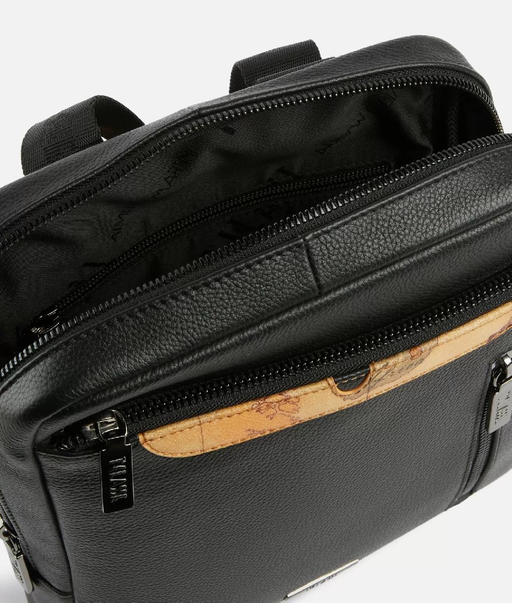 Alviero martini 1a classe Beta Leather bandoliera grande Nera In Vendita