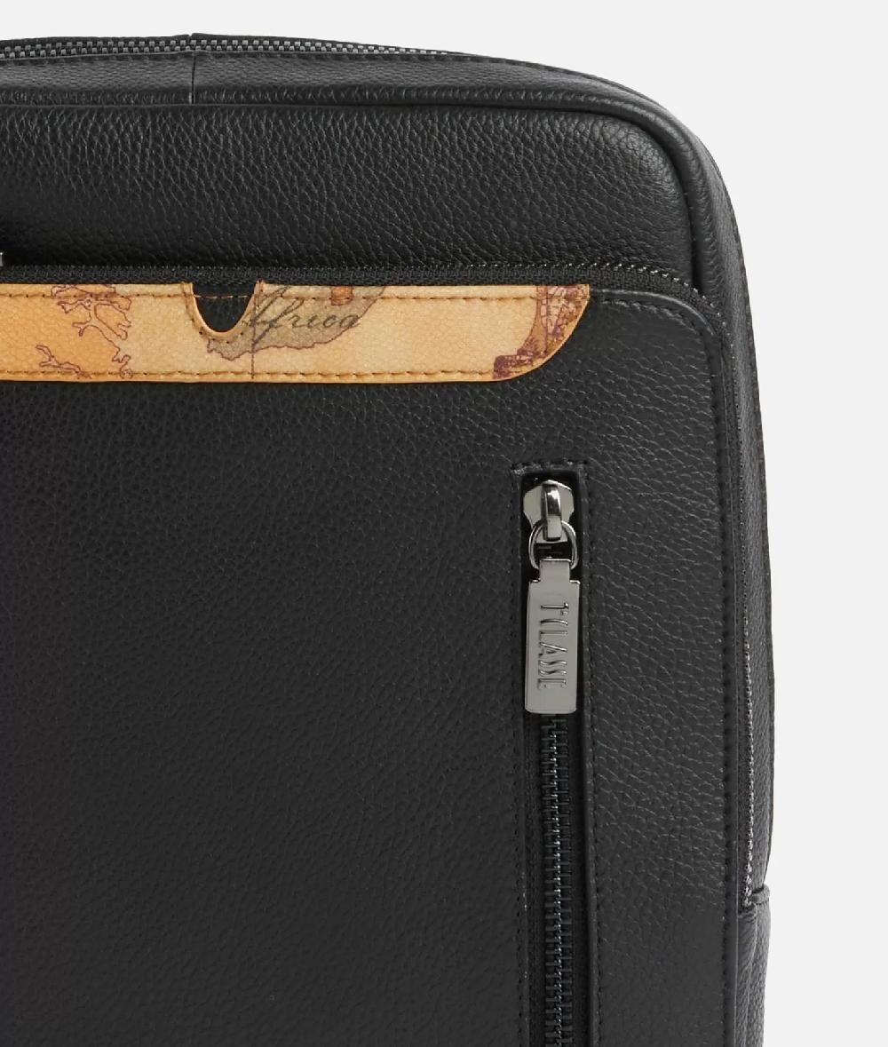 Alviero martini 1a classe Beta Leather bandoliera grande Nera In Vendita
