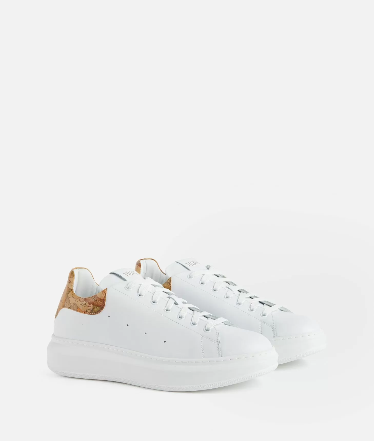 Alviero martini 1a classe Sneakers in pelle liscia Bianche Saldi Di Fabbrica