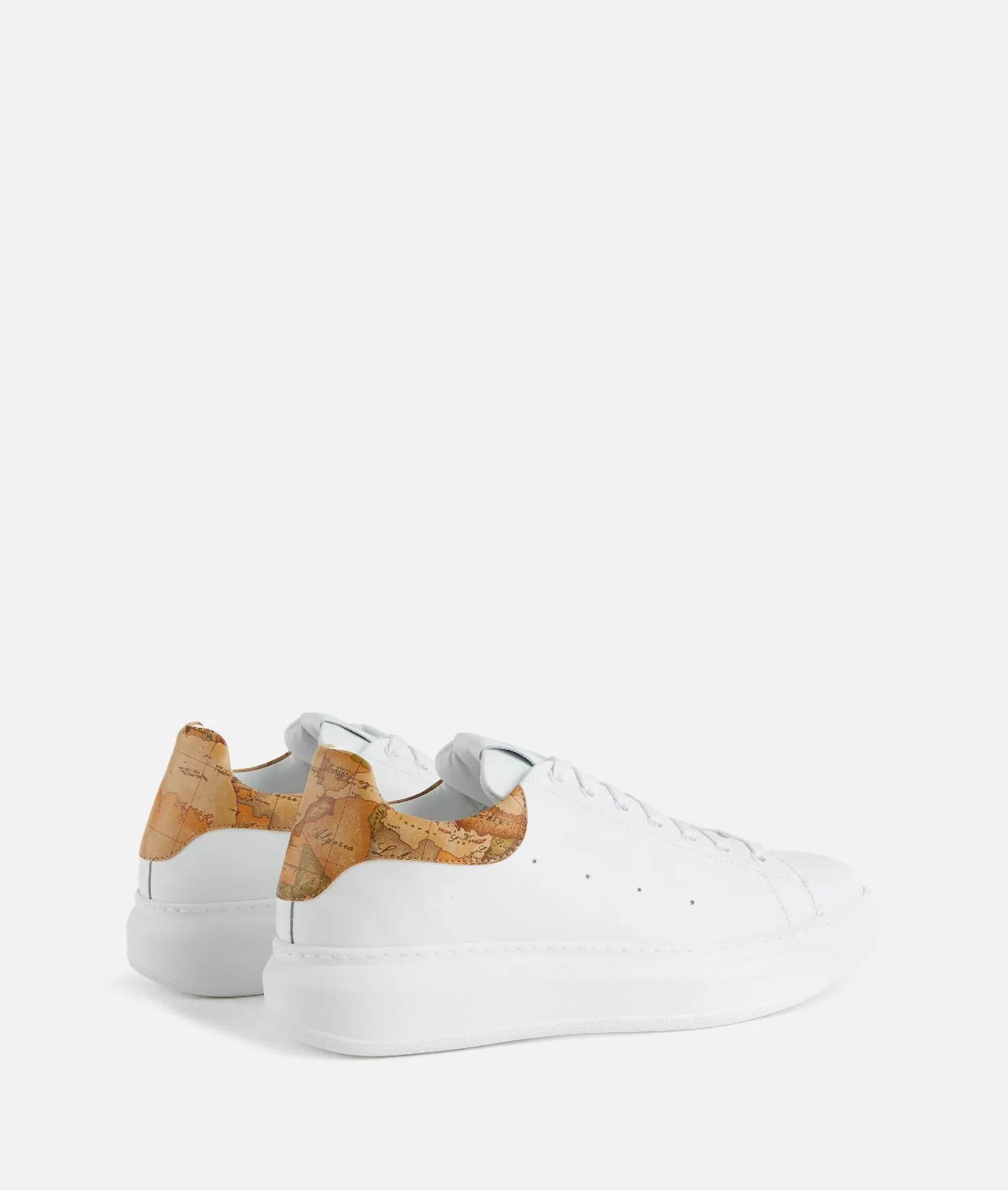 Alviero martini 1a classe Sneakers in pelle liscia Bianche Saldi Di Fabbrica