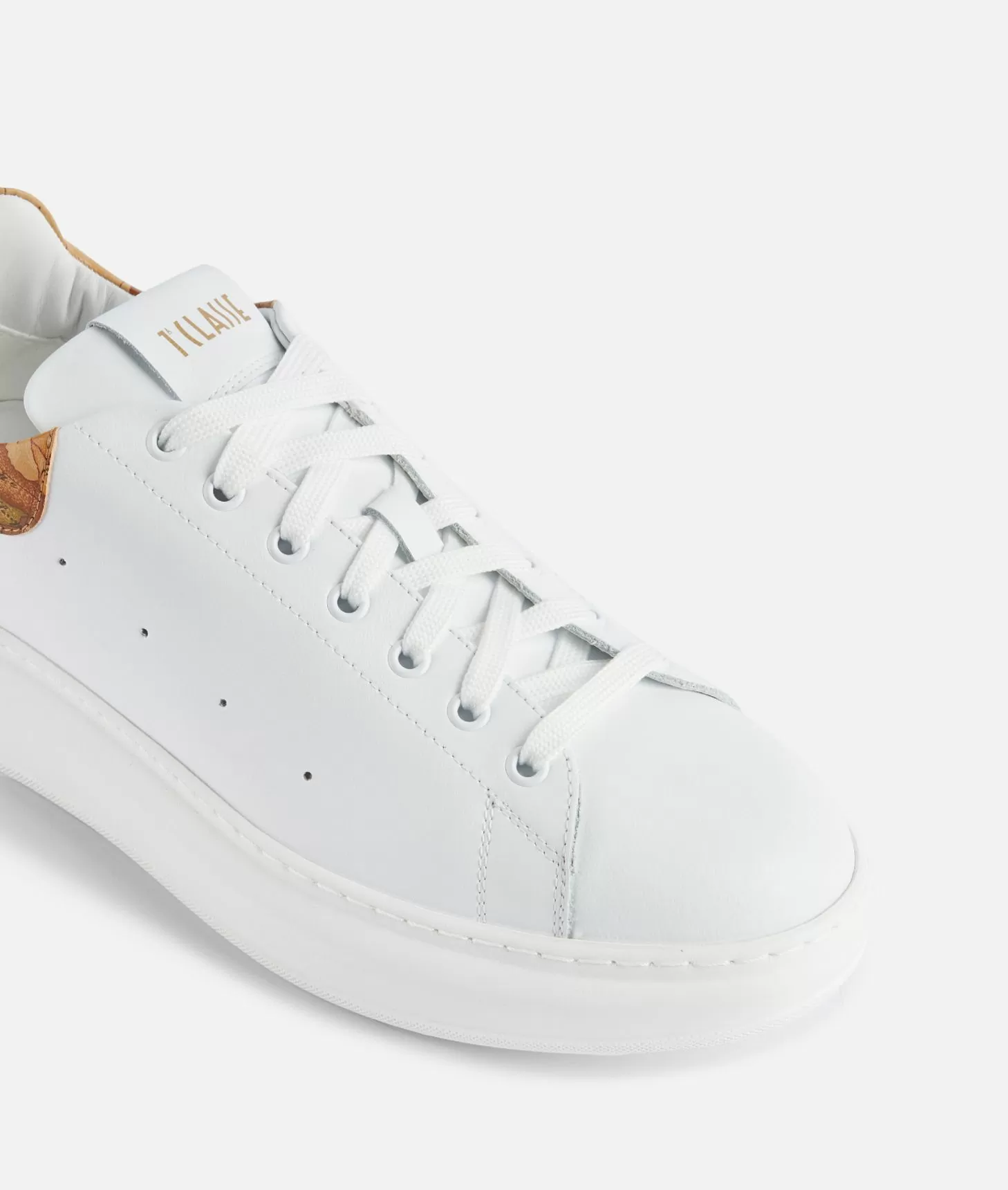 Alviero martini 1a classe Sneakers in pelle liscia Bianche Saldi Di Fabbrica
