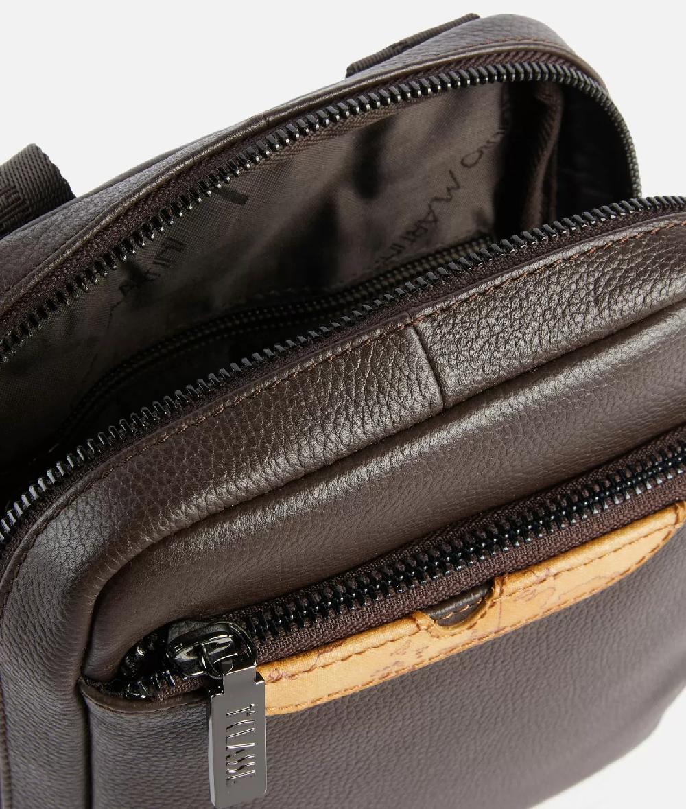 Alviero martini 1a classe Beta Leather bandoliera piccola Testa Di Moro Negozio