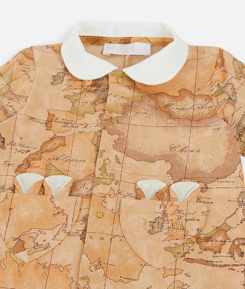 Alviero martini 1a classe Tutina in cotone coniglietto con tasche Geo Classic Pezzi Unici