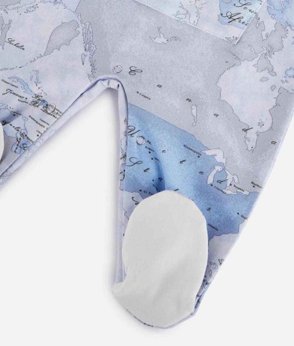 Alviero martini 1a classe Tutina in cotone Geo Lord Azzurra Prezzo Ridotto