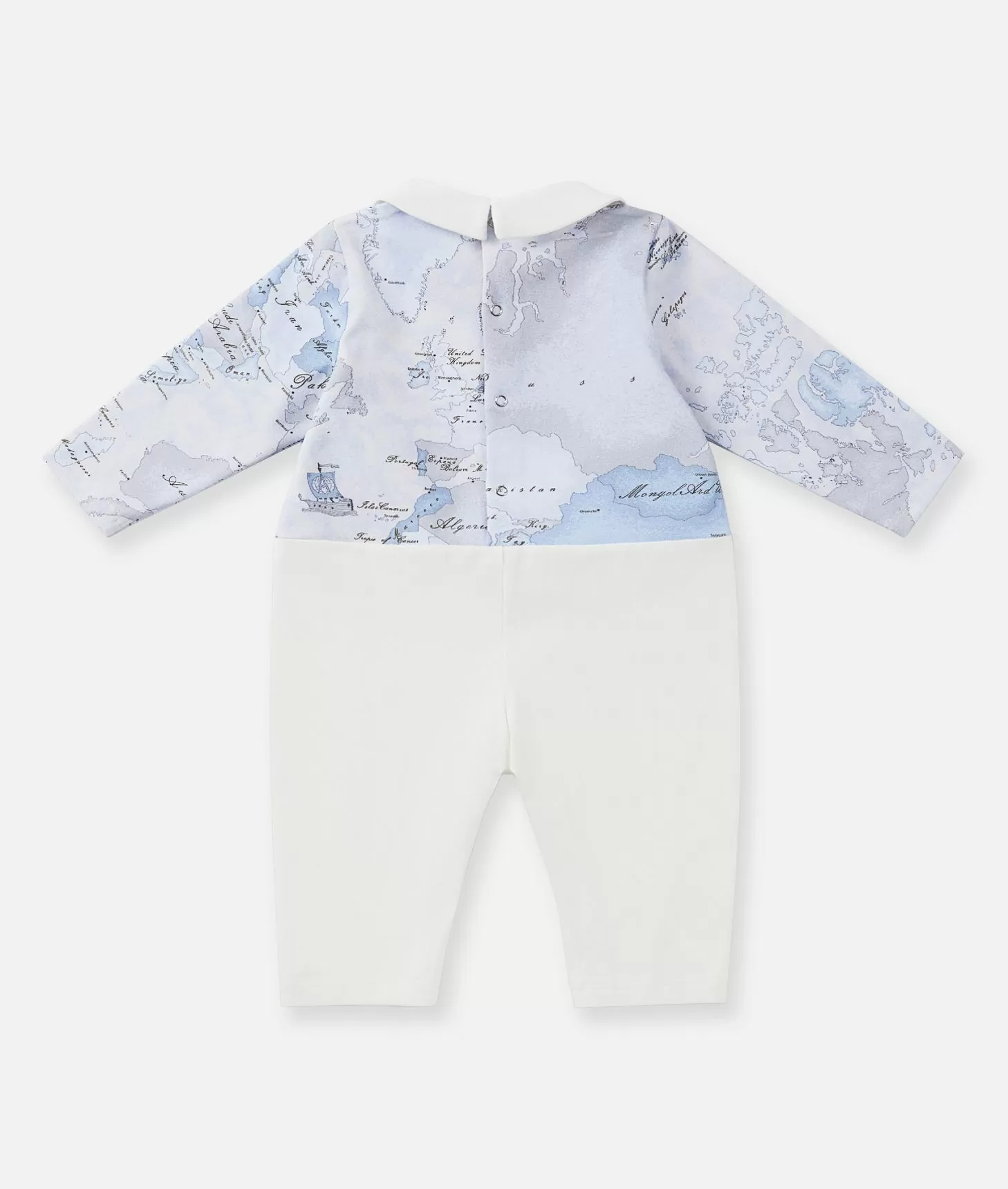 Alviero martini 1a classe Tutina in cotone senza piedini Geo Lord Azzurra Presa