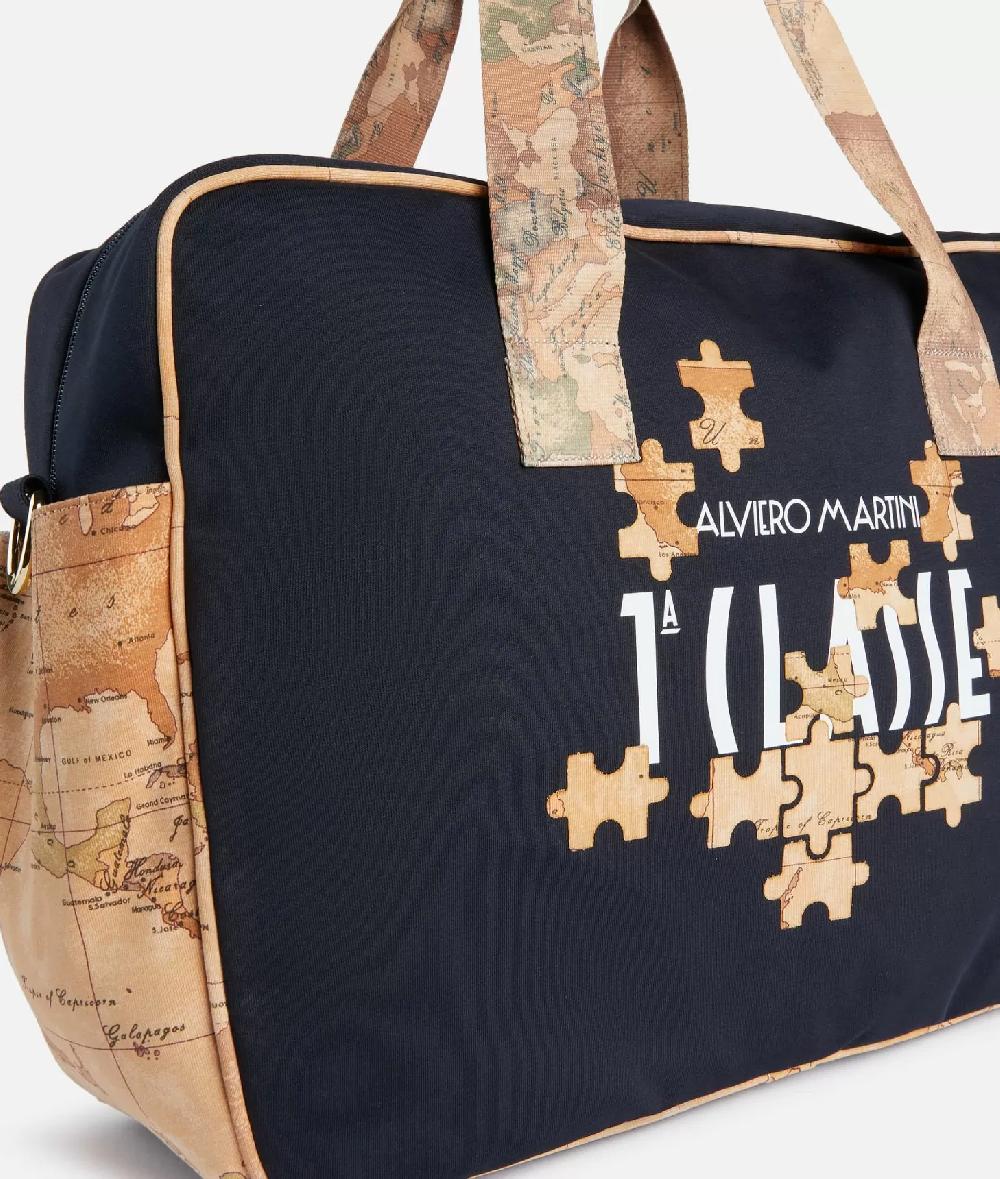 Alviero martini 1a classe Borsa per il cambio Geo Puzzle Blu Negozio