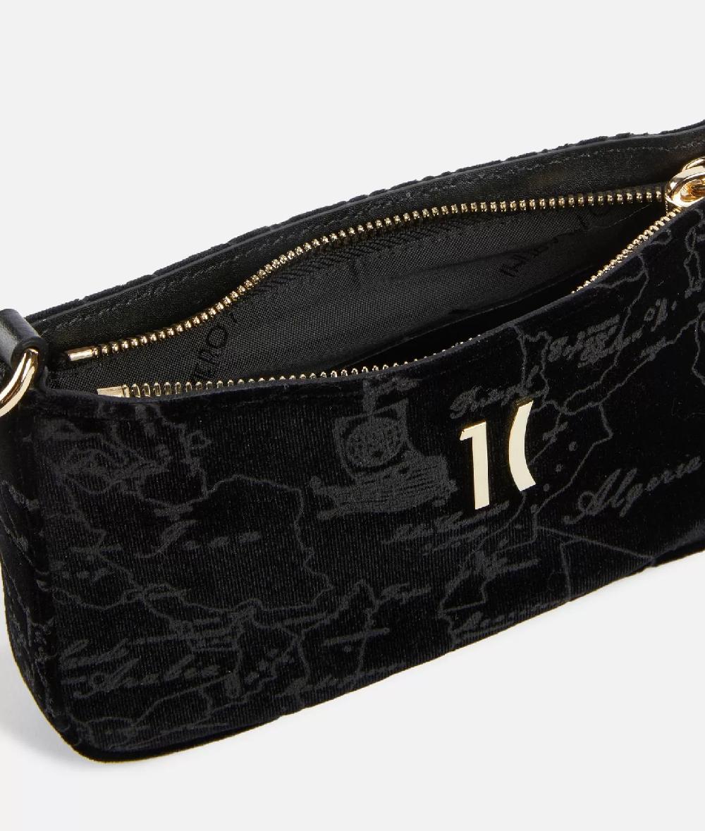 Alviero martini 1a classe Moments Bag pochette con tracolla e catena Nero Soddisfazione Garantita