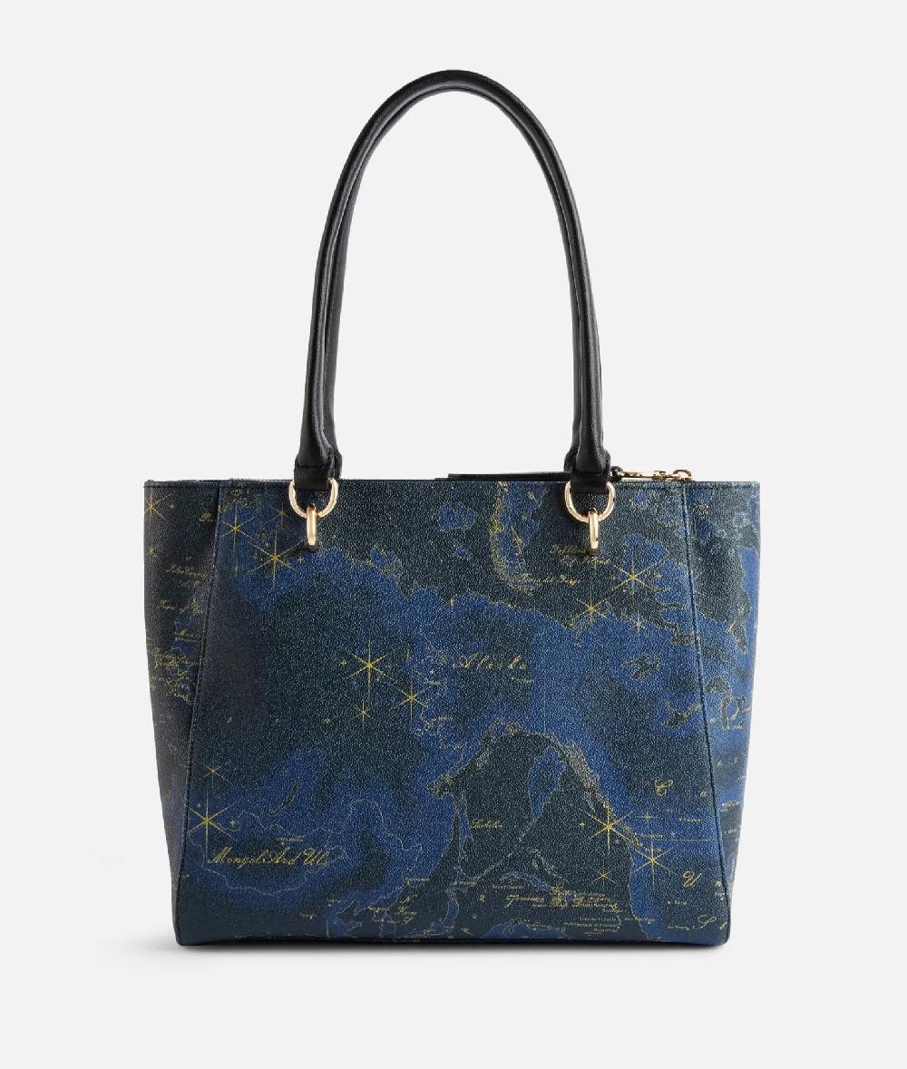 Alviero martini 1a classe Geo Midnight borsa shopping Blu Notte In Vendita