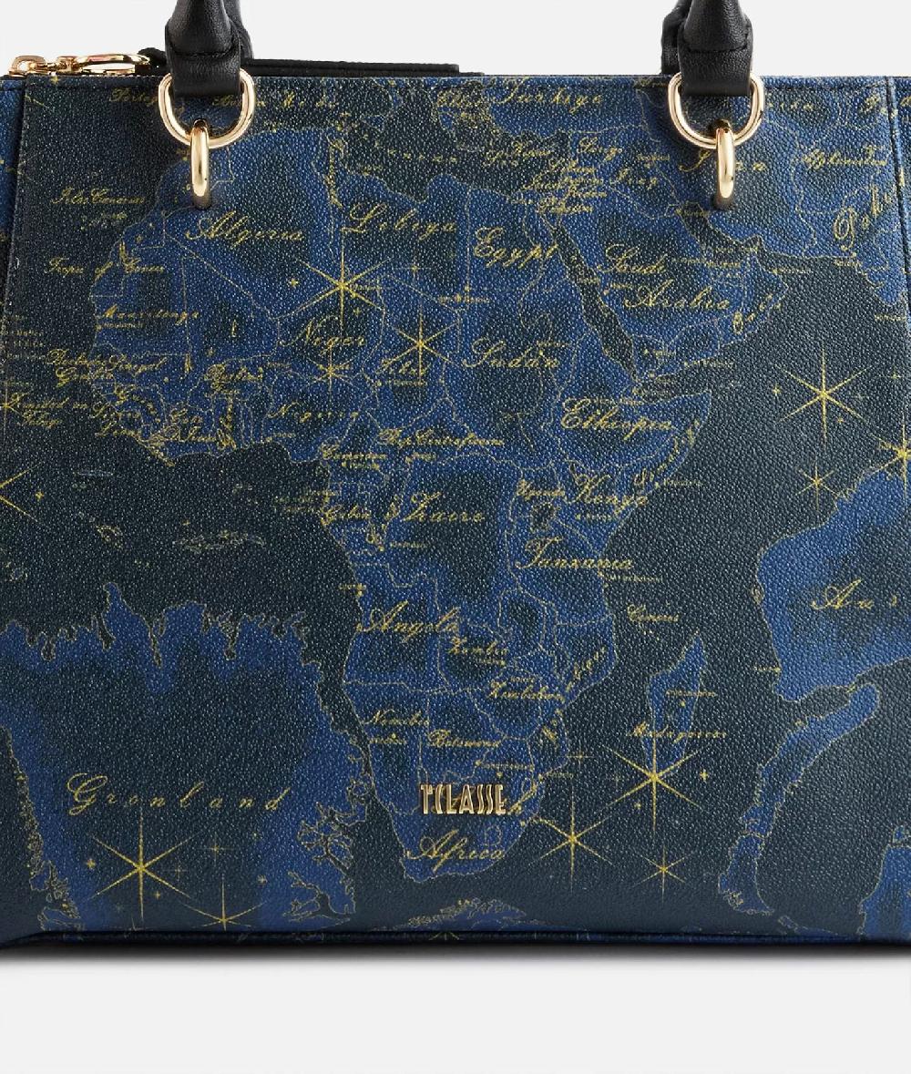 Alviero martini 1a classe Geo Midnight borsa shopping Blu Notte In Vendita