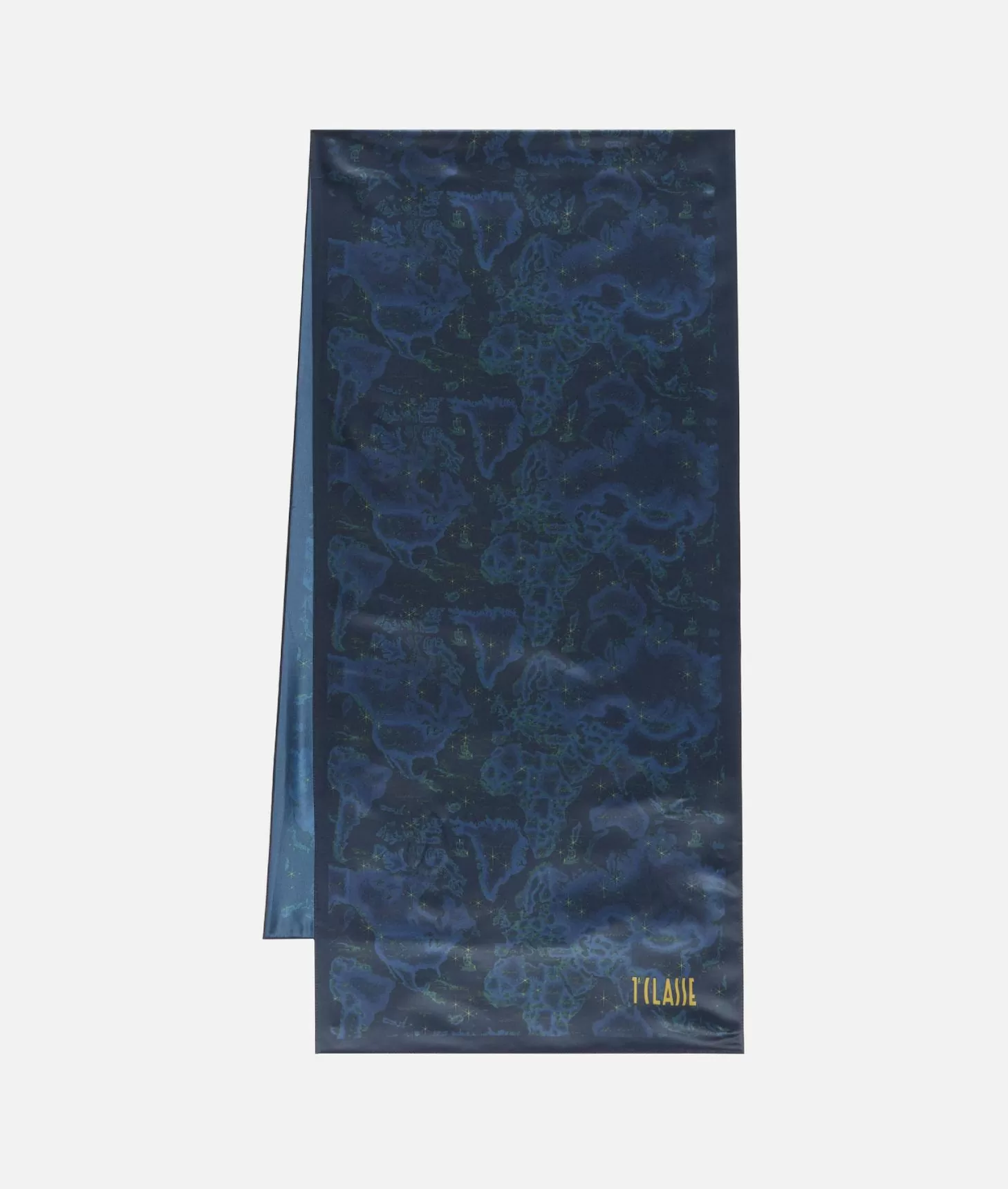 Alviero martini 1a classe Sciarpa Geo Midnight 45 x 180 Blu Notte Vendita Calda