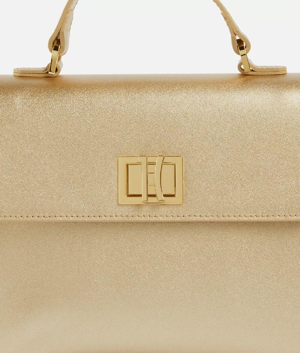 Alviero martini 1a classe Winter Spirit mini tote con tracolla in pelle laminata Oro Chiaro I Più Venduti