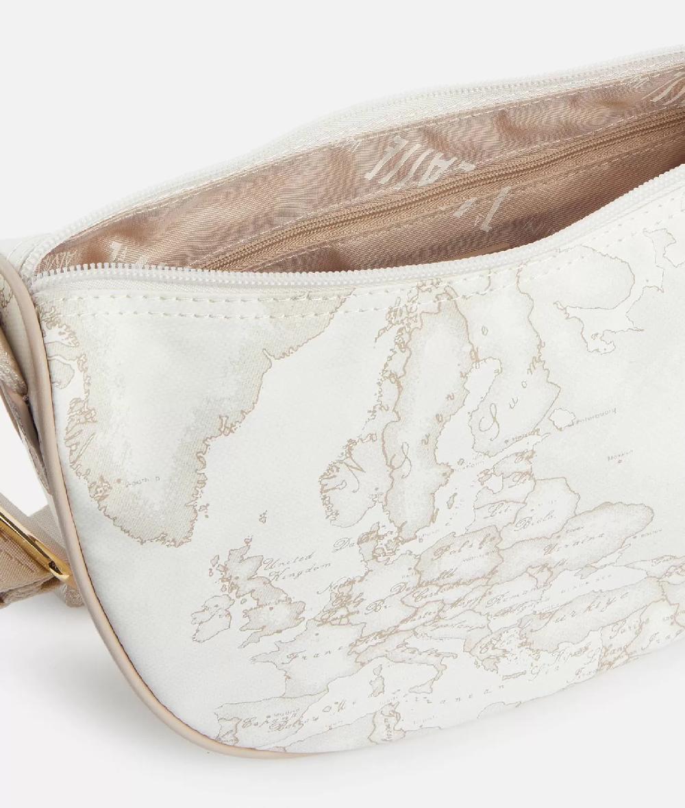 Alviero martini 1a classe Geo Soft White tracolla a mezzaluna piccola Negozio