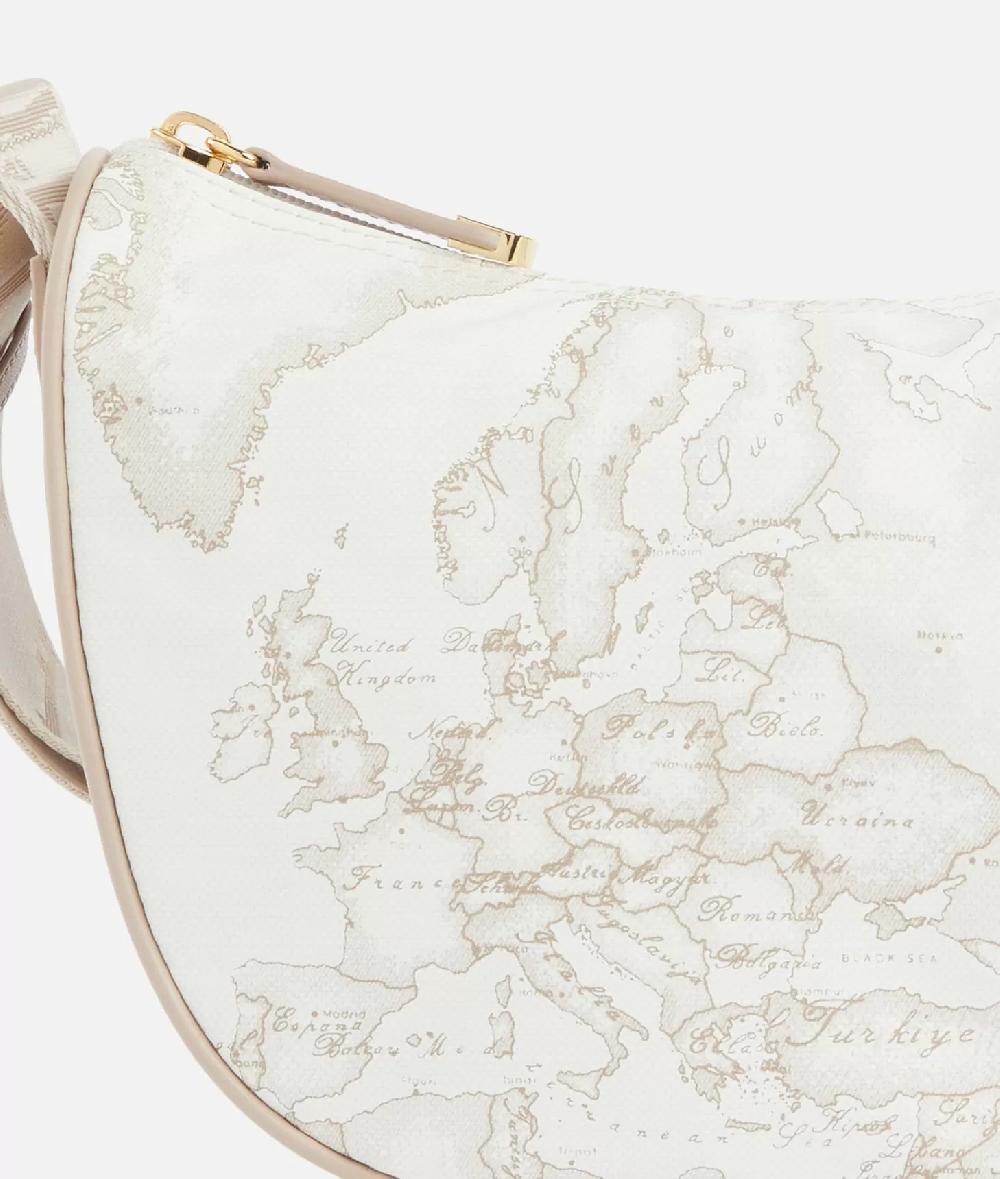 Alviero martini 1a classe Geo Soft White tracolla a mezzaluna piccola Negozio