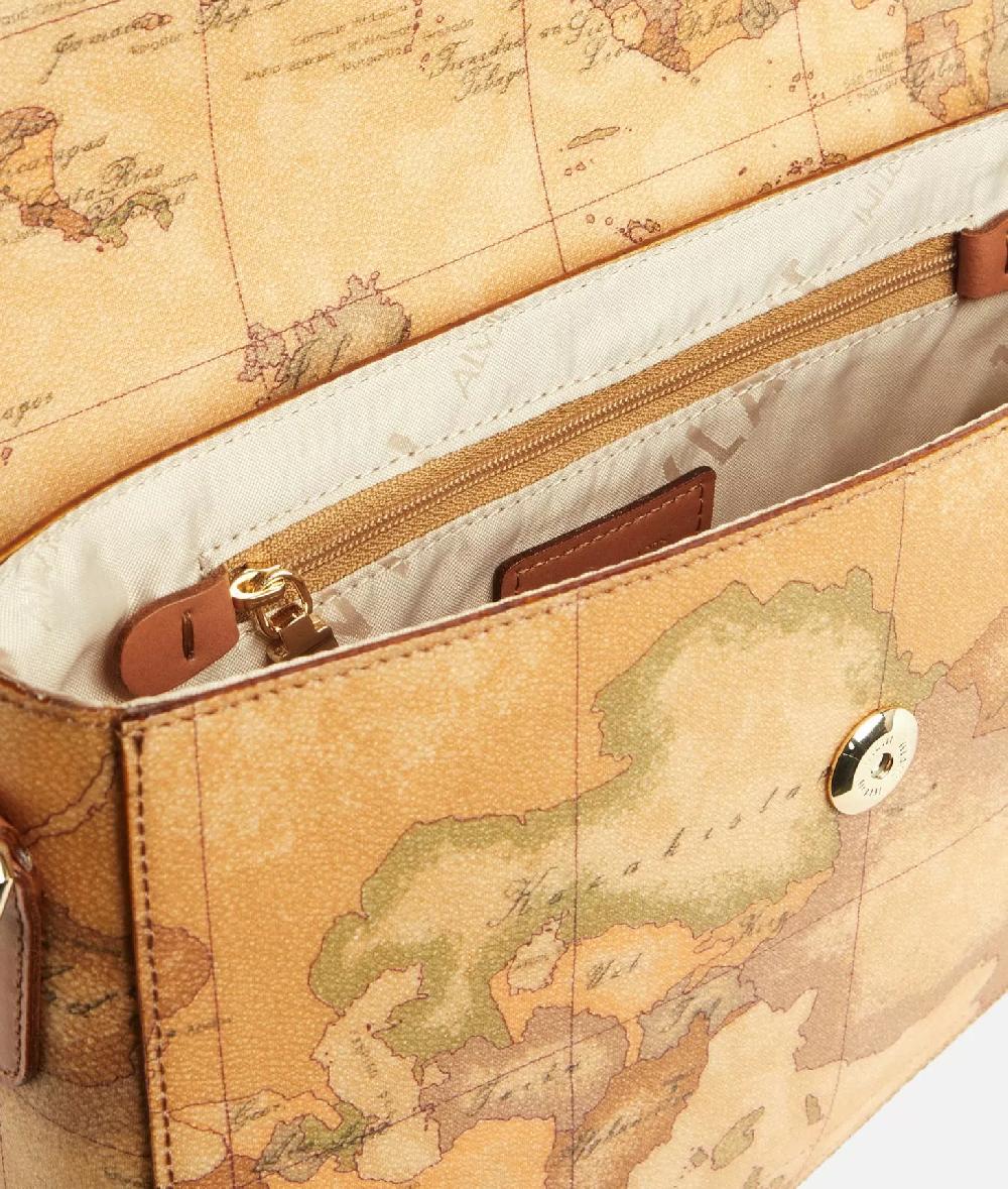Alviero martini 1a classe Borsa a tracolla con patta in tessuto stampa Geo Classic Naturale Negozi Online