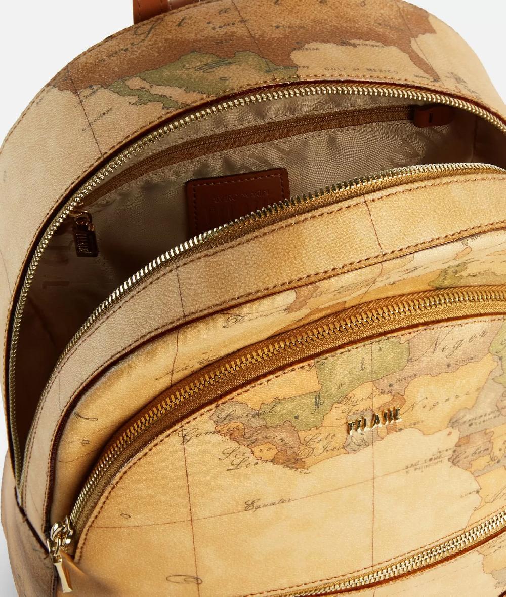 Alviero martini 1a classe Zaino tre tasche in tessuto stampa Geo Classic Naturale Online