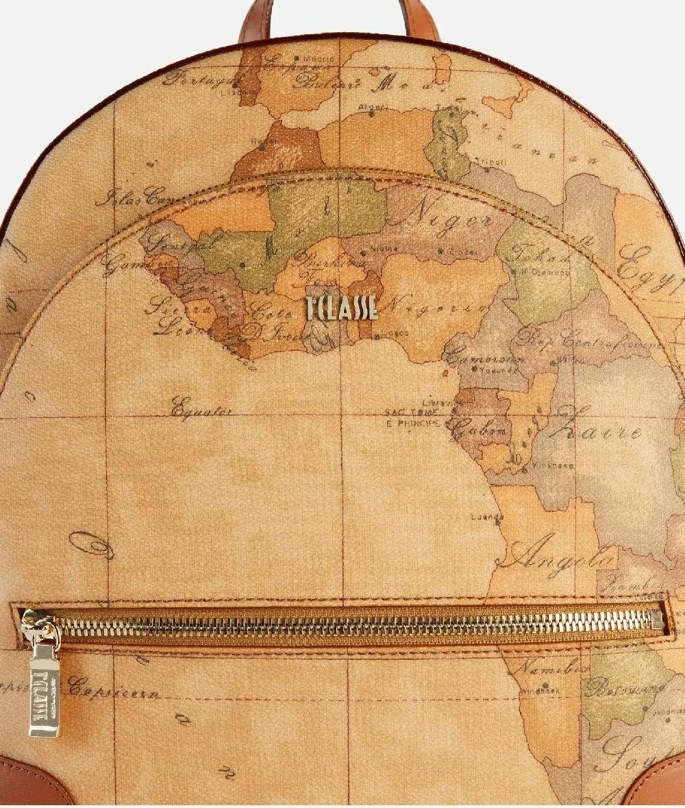 Alviero martini 1a classe Zaino tre tasche in tessuto stampa Geo Classic Naturale Online