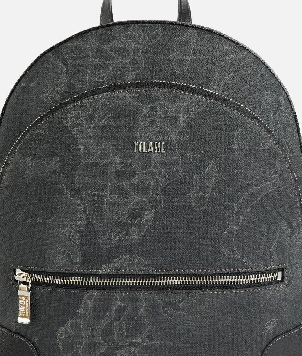 Alviero martini 1a classe Zaino tre tasche in tessuto stampa Geo Night Nero Outlet